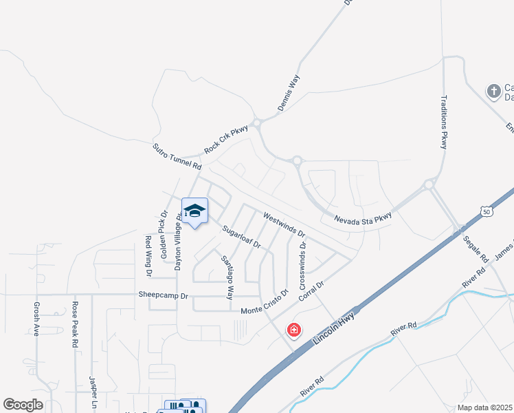 map of restaurants, bars, coffee shops, grocery stores, and more near 662 Westwinds Drive in Dayton