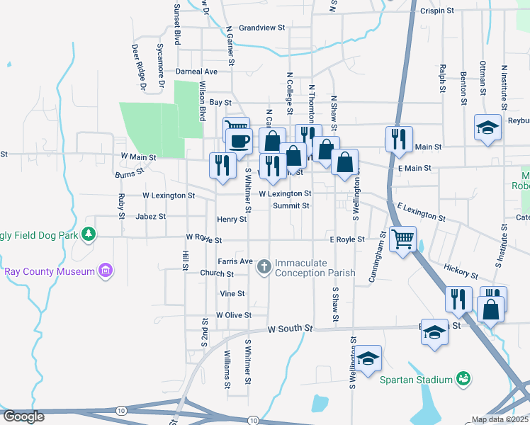 map of restaurants, bars, coffee shops, grocery stores, and more near 306 South Camden Street in Richmond