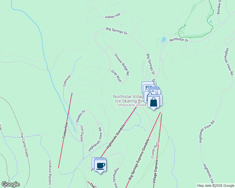 map of restaurants, bars, coffee shops, grocery stores, and more near 1762 Grouse Ridge Road in Truckee