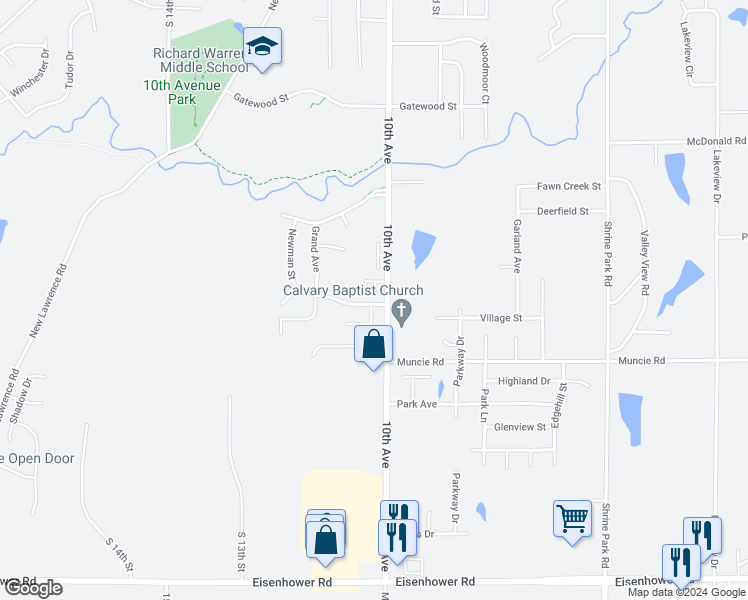 map of restaurants, bars, coffee shops, grocery stores, and more near 4300 Ironwood Drive in Leavenworth