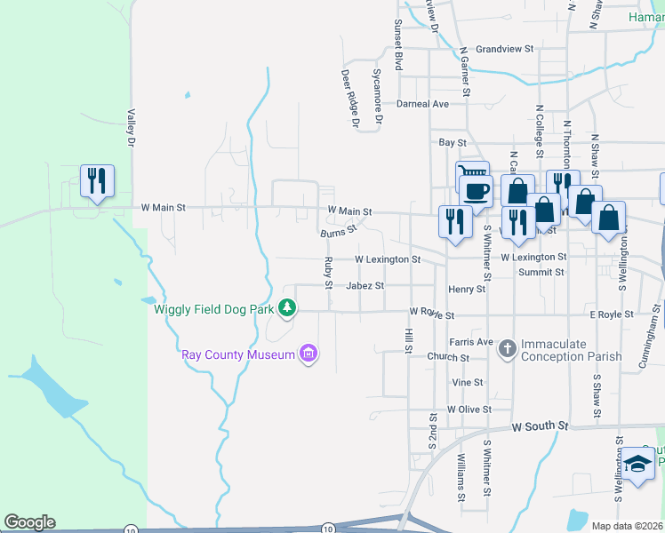 map of restaurants, bars, coffee shops, grocery stores, and more near 304 Ruby Street in Richmond