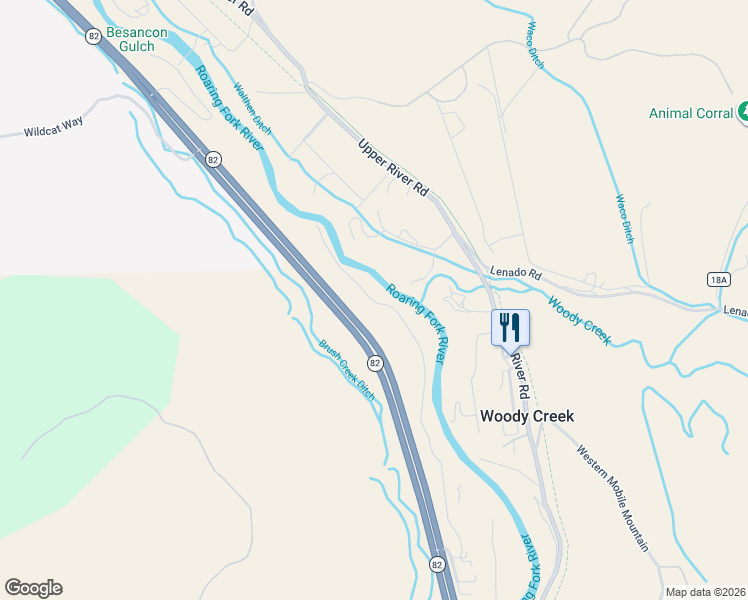map of restaurants, bars, coffee shops, grocery stores, and more near 822-898 Twining Flats Road in Aspen