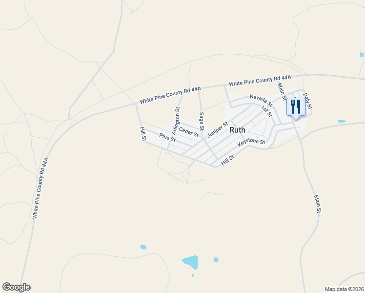 map of restaurants, bars, coffee shops, grocery stores, and more near 14 Pine Street in Ruth