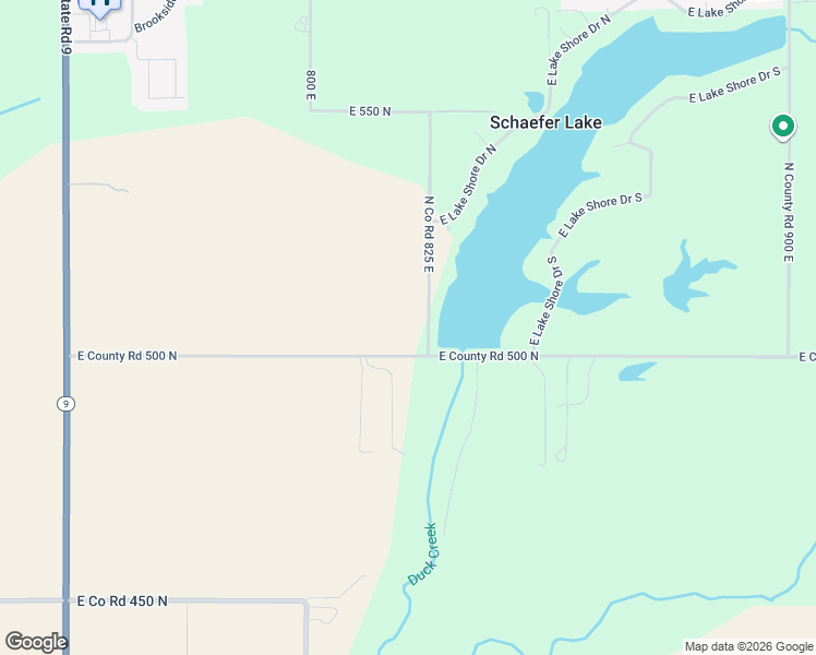 map of restaurants, bars, coffee shops, grocery stores, and more near 7440 North Co Road 825 East in Hope