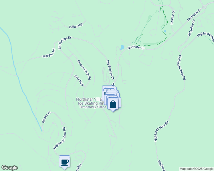 map of restaurants, bars, coffee shops, grocery stores, and more near 7443 Larkspur Lane in Truckee
