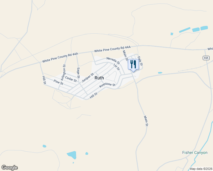 map of restaurants, bars, coffee shops, grocery stores, and more near 29 Keystone Street in Ruth