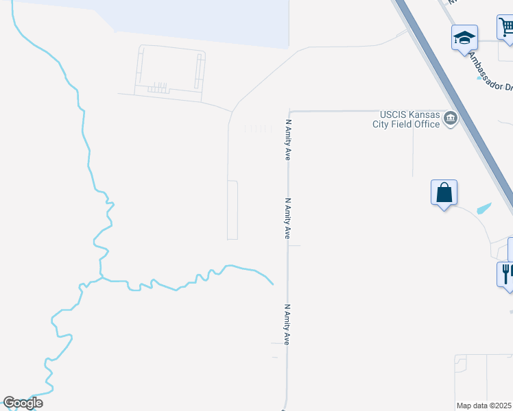 map of restaurants, bars, coffee shops, grocery stores, and more near 103 Northwest Transcon Drive in Kansas City