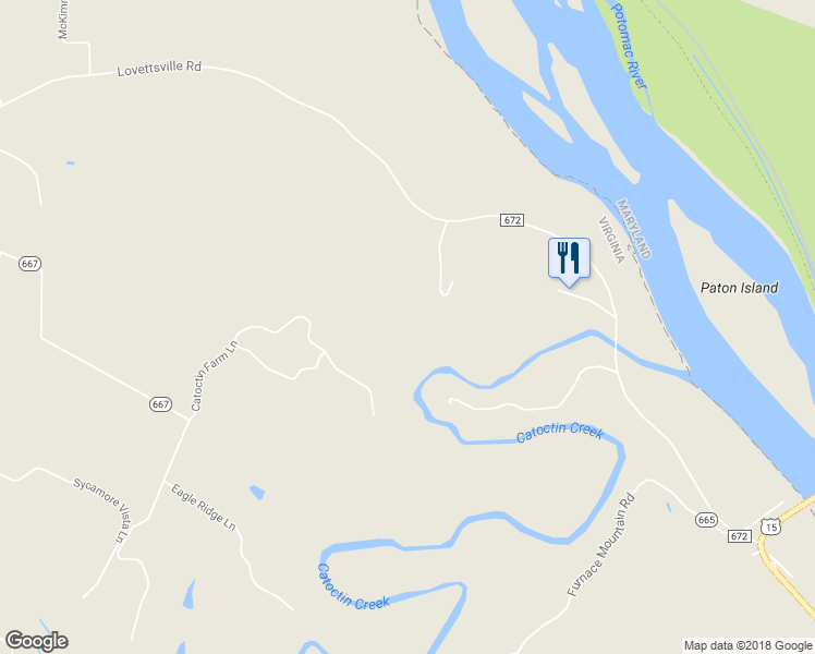 map of restaurants, bars, coffee shops, grocery stores, and more near 12125 Beech Grove Lane in Lovettsville