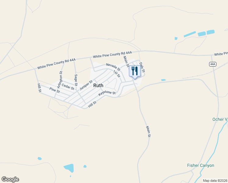 map of restaurants, bars, coffee shops, grocery stores, and more near 16 Keystone Street in Ruth