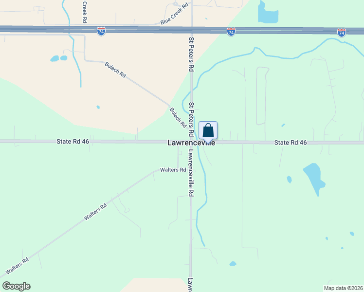 map of restaurants, bars, coffee shops, grocery stores, and more near 27999 Lawrenceville Road in Sunman