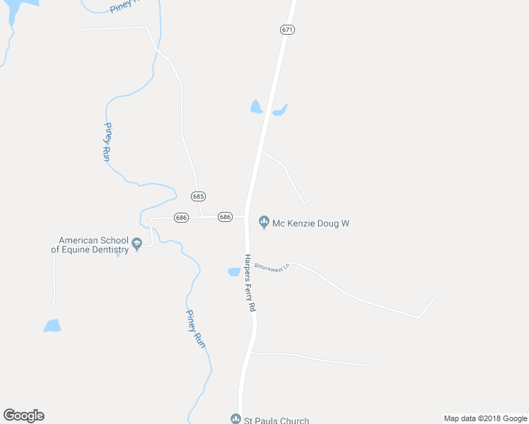 map of restaurants, bars, coffee shops, grocery stores, and more near 12242 Harpers Ferry Road in Purcellville