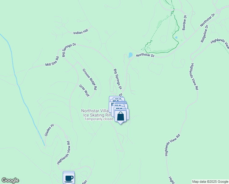map of restaurants, bars, coffee shops, grocery stores, and more near 7443 Larkspur Lane in Truckee