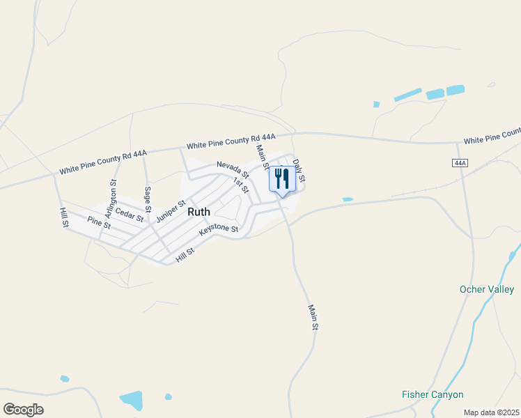 map of restaurants, bars, coffee shops, grocery stores, and more near 7 Keystone Street in Ruth