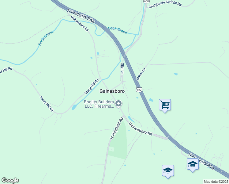 map of restaurants, bars, coffee shops, grocery stores, and more near 384 Gainesboro Road in Winchester