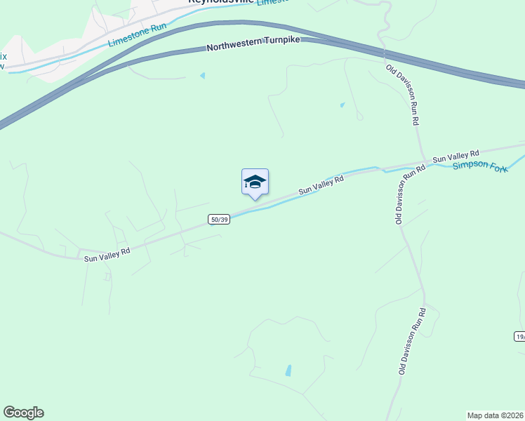 map of restaurants, bars, coffee shops, grocery stores, and more near 1288 Sun Valley Road in Clarksburg