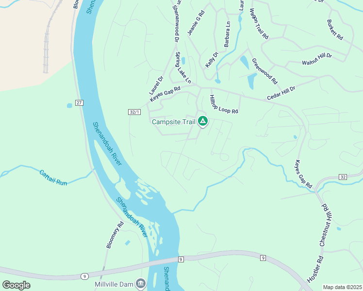 map of restaurants, bars, coffee shops, grocery stores, and more near 10 Bluff Lane in Harpers Ferry