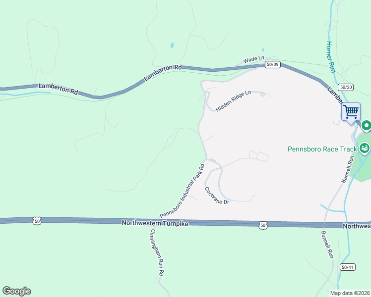 map of restaurants, bars, coffee shops, grocery stores, and more near in Pennsboro