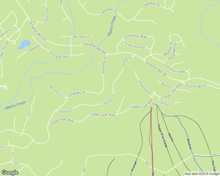 map of restaurants, bars, coffee shops, grocery stores, and more near 8255 Ehrman Drive in Truckee