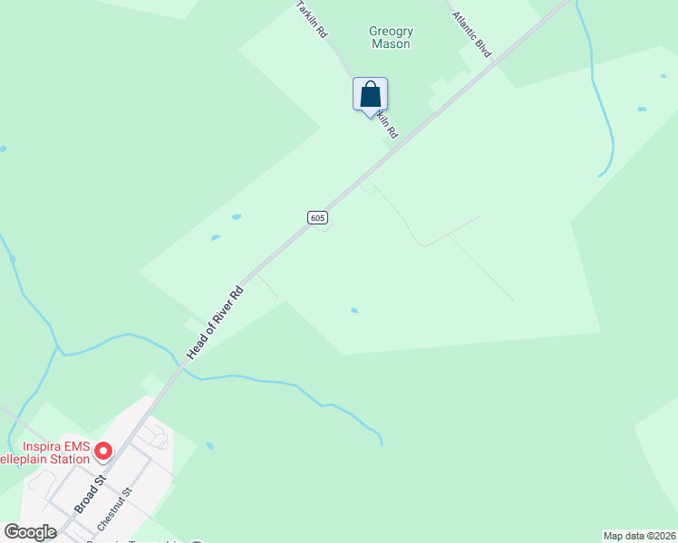 map of restaurants, bars, coffee shops, grocery stores, and more near 302 Head of River Road in Woodbine