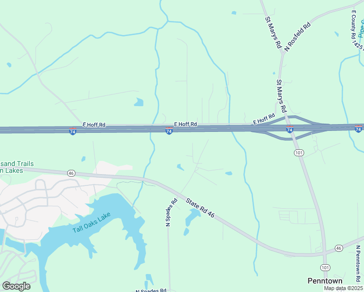 map of restaurants, bars, coffee shops, grocery stores, and more near 13889 North Spades Road in Sunman