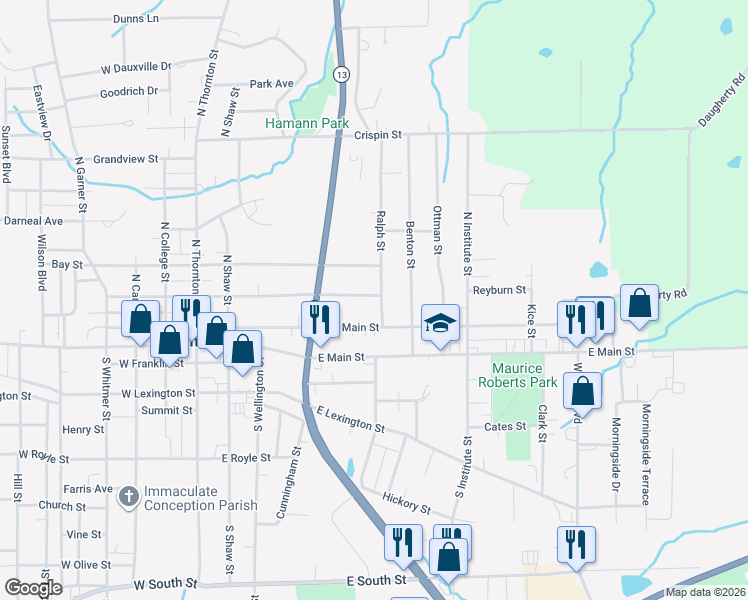 map of restaurants, bars, coffee shops, grocery stores, and more near 306 Ralph Street in Richmond