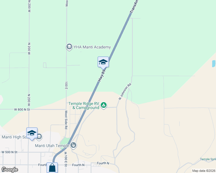 map of restaurants, bars, coffee shops, grocery stores, and more near in Manti