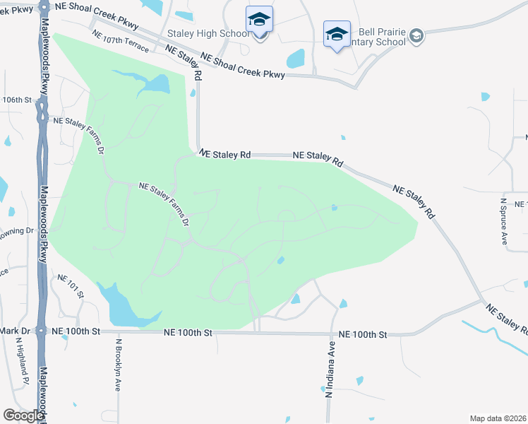 map of restaurants, bars, coffee shops, grocery stores, and more near 10235 North Kansas Avenue in Kansas City