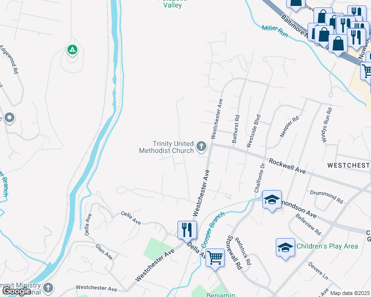 map of restaurants, bars, coffee shops, grocery stores, and more near 2109 Rockhaven Avenue in Catonsville