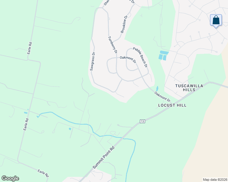 map of restaurants, bars, coffee shops, grocery stores, and more near 134 Sawgrass Drive in Charles Town