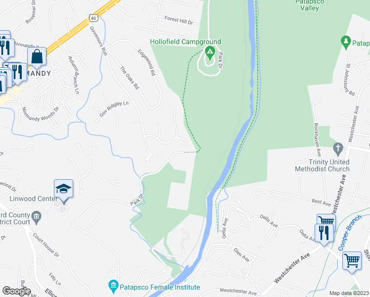 map of restaurants, bars, coffee shops, grocery stores, and more near 8342 Governor Grayson Way in Ellicott City