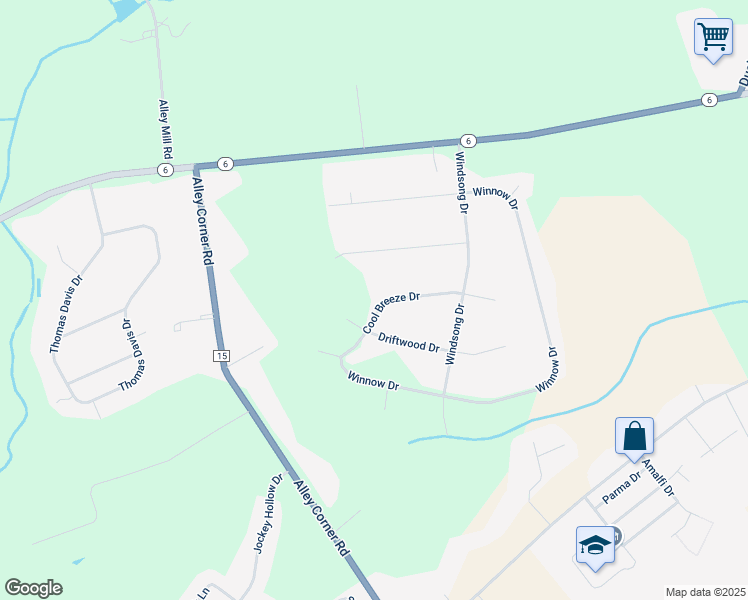 map of restaurants, bars, coffee shops, grocery stores, and more near 965 Cool Breeze Drive in Clayton