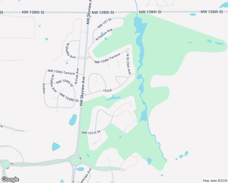 map of restaurants, bars, coffee shops, grocery stores, and more near 5909 103rd in Kansas City