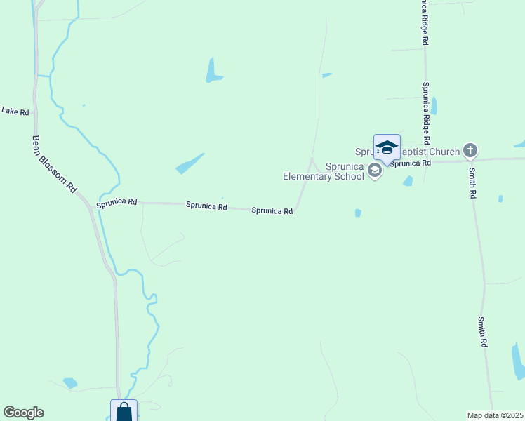 map of restaurants, bars, coffee shops, grocery stores, and more near 3224 Sprunica Rd in Nineveh