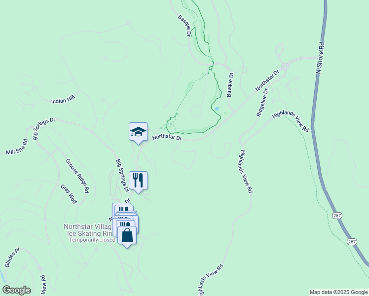 map of restaurants, bars, coffee shops, grocery stores, and more near 852 Beaver Pond in Truckee