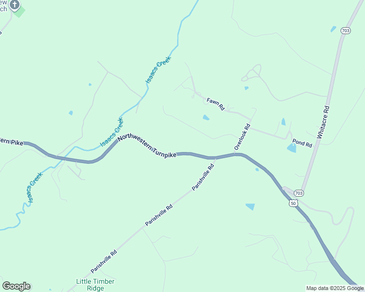map of restaurants, bars, coffee shops, grocery stores, and more near 8160 Northwestern Pike in Gore