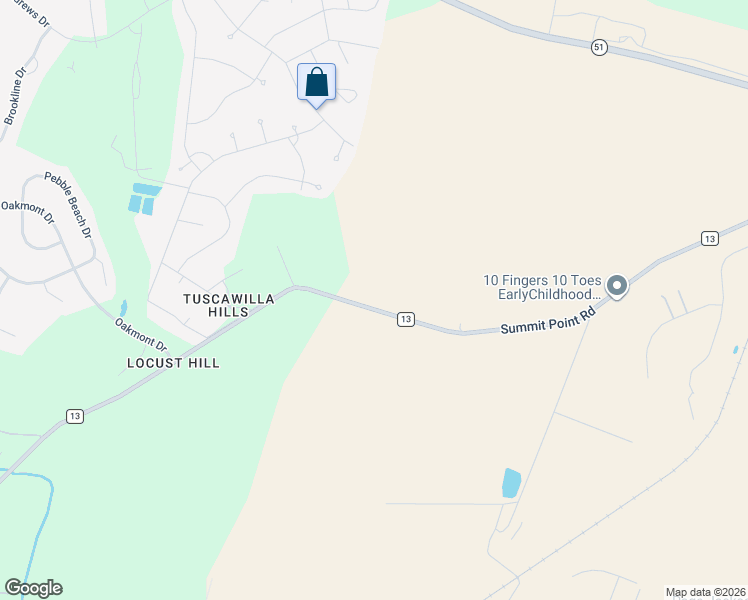 map of restaurants, bars, coffee shops, grocery stores, and more near 7779 Summit Point Road in Charles Town