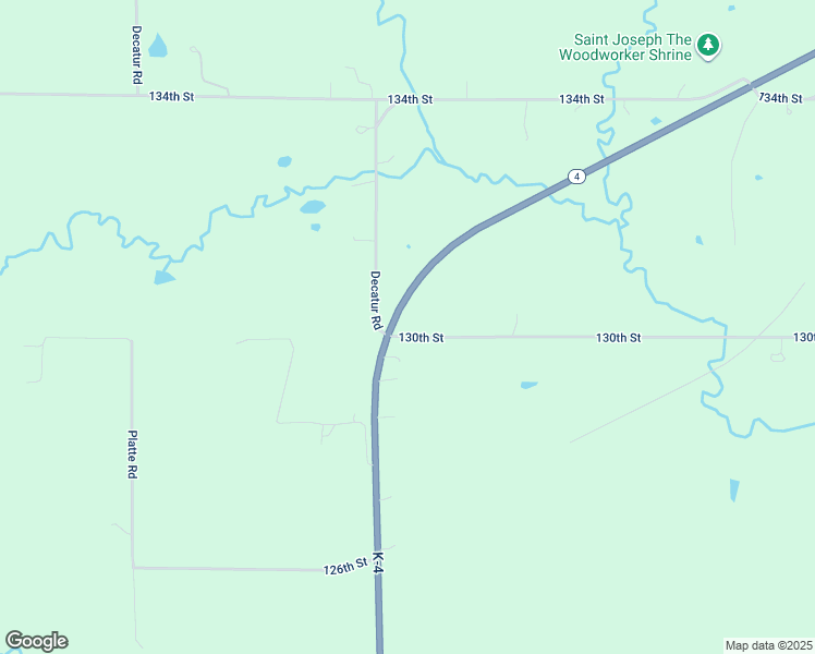 map of restaurants, bars, coffee shops, grocery stores, and more near 6054 130th Street in Valley Falls