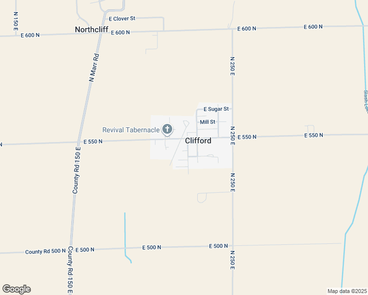 map of restaurants, bars, coffee shops, grocery stores, and more near 7990 North Depot Street in Clifford