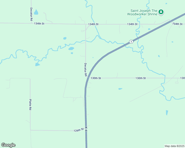 map of restaurants, bars, coffee shops, grocery stores, and more near 6054 130th Street in Valley Falls