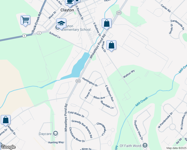 map of restaurants, bars, coffee shops, grocery stores, and more near 72 E Radison Run in Clayton