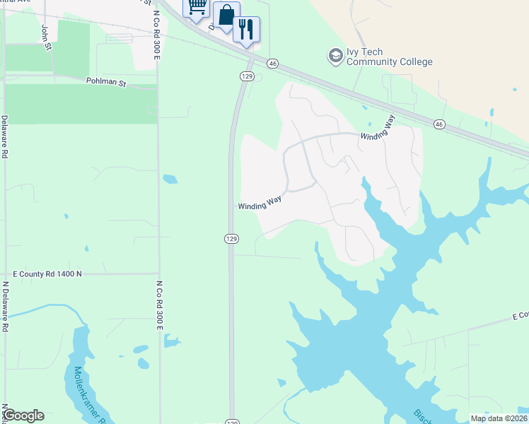 map of restaurants, bars, coffee shops, grocery stores, and more near 284 Winding Way in Batesville