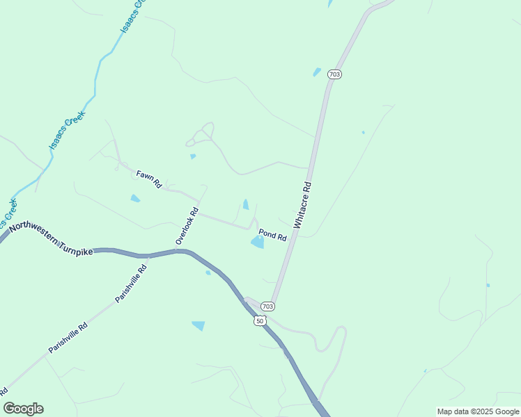 map of restaurants, bars, coffee shops, grocery stores, and more near 203 Pond Road in Gore