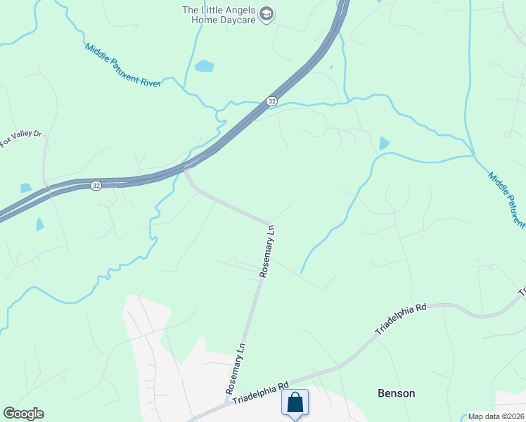 map of restaurants, bars, coffee shops, grocery stores, and more near 3225 Rosemary Lane in West Friendship