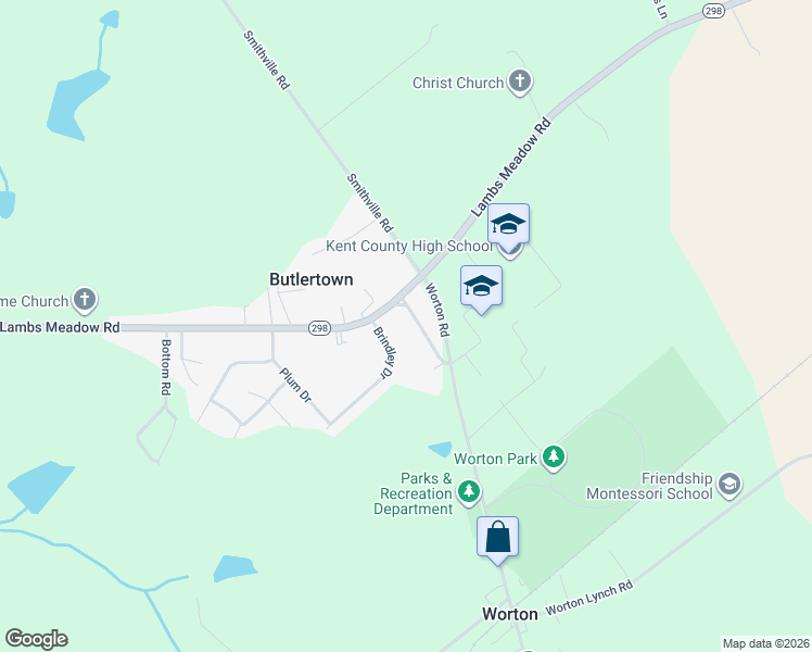 map of restaurants, bars, coffee shops, grocery stores, and more near 11138 Old Worton Road in Worton