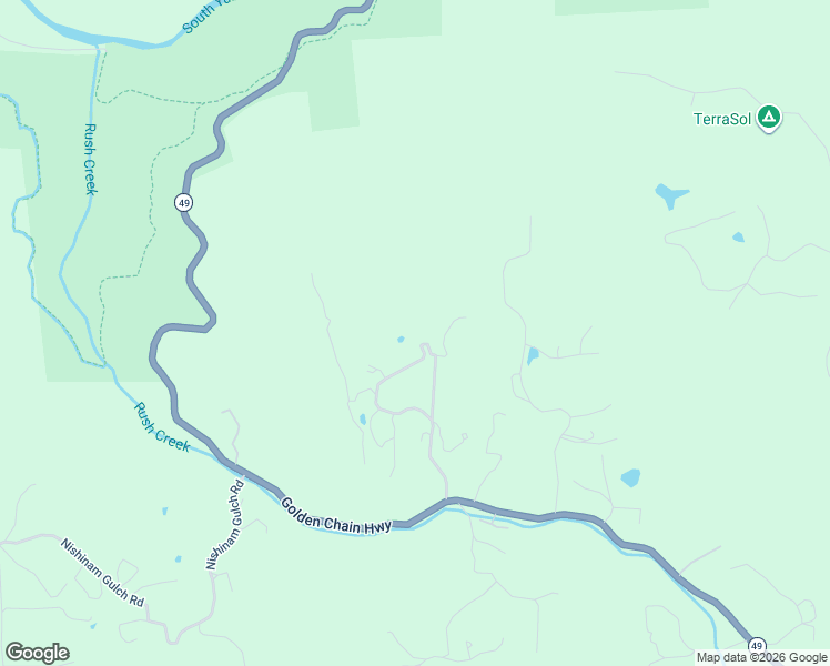 map of restaurants, bars, coffee shops, grocery stores, and more near 10424 Sun Shadow Circle in Nevada City