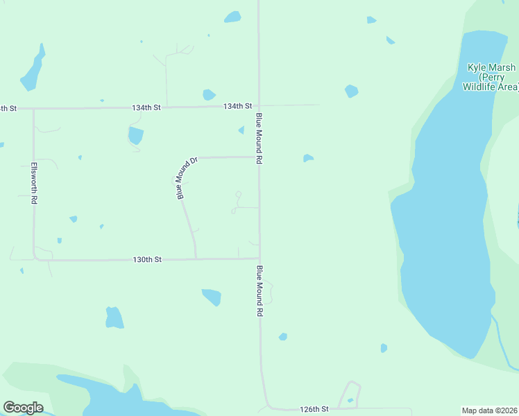 map of restaurants, bars, coffee shops, grocery stores, and more near 13073 Blue Mound Road in Valley Falls