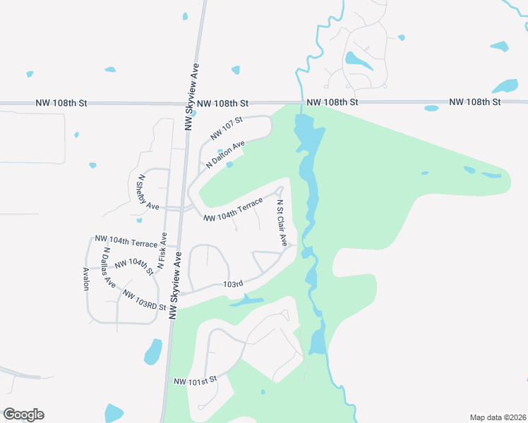 map of restaurants, bars, coffee shops, grocery stores, and more near 10408 North Helena Avenue in Kansas City