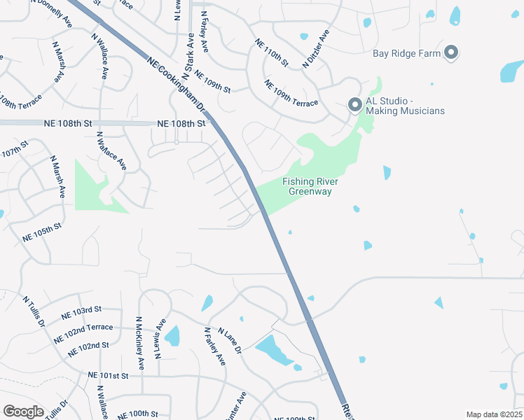map of restaurants, bars, coffee shops, grocery stores, and more near 10727 North Laurel Avenue in Kansas City