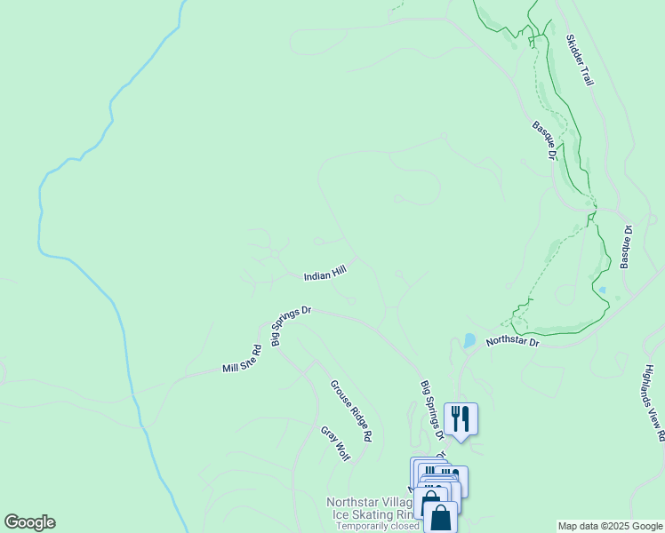 map of restaurants, bars, coffee shops, grocery stores, and more near 1505 Logging Trail in Truckee