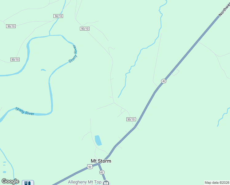 map of restaurants, bars, coffee shops, grocery stores, and more near 348 County Route 50/10 in Mount Storm